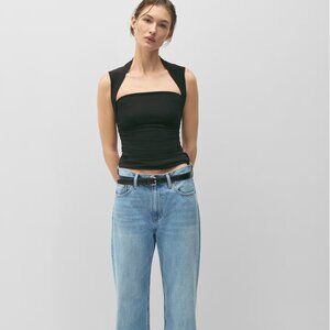 Aritzia Casual Contour Flourish Top in Black